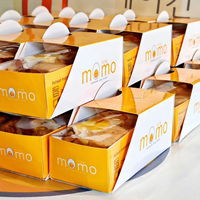 Boîte à sandwich jetable avec logo imprimé personnalisé avec séparateurs Papier kraft de qualité alimentaire pour l'emballage de hot-dogs