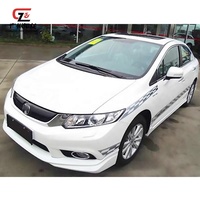 Kit de Carrocería Completo de Venta Directa de Fábrica, Material ABS, Lip Delantero, Difusor Trasero y Faldones Laterales para Honda Civic 2012 2013