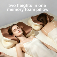 Oreiller de voyage en mousse à mémoire de forme hypoallergénique personnalisé avec design tricoté pour dormir, voyager, allaitement et usage hôtelier