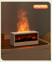 Diffuseur d'aromathérapie de style européen unique, humidificateur ultrasonique à brume froide, imitation cheminée, diffuseur de parfum à flamme