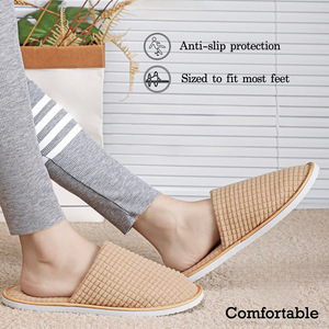 Chaussons jetables antidérapants, lavables, réutilisables, avec logo imprimé, pour invités, locations <span class=keywords><strong>vacances</strong></span>, vols, hôtels étoilés et voyages - Product Image 3