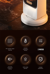 Calentador eléctrico infrarrojo portátil de 2000W, elemento calefactor PTC, protección contra sobrecalentamiento, desodorización independiente para uso en el baño - Product Image 5