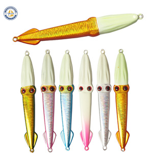 Señuelo Luminoso para Pesca de Calamar, 150g, Cabeza de Plomo, Señuelo de Pesca en Agua Salada, Señuelo de Fondo, Efecto de Brillo Completo - Product Image 3