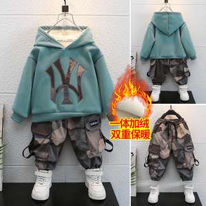 <span class=keywords><strong>Pantalon</strong></span> de camouflage pour garçons, automne et hiver, avec ensemble en <span class=keywords><strong>velours</strong></span>, ensemble d'automne profond, ensemble de sport pour enfants, ensemble 2 pièces - Product Image 5