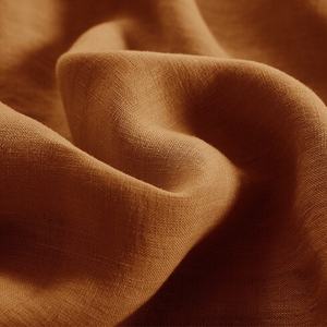 Estilo nórdico de algodón y lino 4 piezas Textiles para el hogar Naranja Color sólido Ropa de <span class=keywords><strong>cama</strong></span> Juego de <span class=keywords><strong>cama</strong></span> de lino belga - Product Image 4