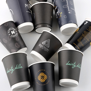 Gobelet en papier personnalisé non plastique, enduit à base d'eau, biodégradable, compostable, jetable, pour café et thé, à paroi simple ou double ondulée, pour boissons chaudes - Product Image 2