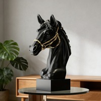 Sculpture de tête de cheval, ornement artistique, décoration nordique de luxe pour la maison, le bureau, le salon