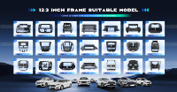 Marco de Panel de Coche Aijia Factory con Pantalla Táctil de 12.3 Pulgadas para LADA Vesta 2015-2018, Reproductor de CD Estéreo Android, GPS, Kit de Montaje en el Tablero