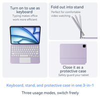 Étui clavier magique en alliage d'aluminium OEM/ODM pour iPad Pro 11 M4/M5 avec fermeture magnétique et fonction veille automatique