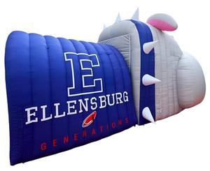 อุโมงค์เป่าลมรูป<span class=keywords><strong>หัว</strong></span>บูลด็อกสำหรับงานกีฬา ทำจาก PVC ทนทาน ขนาดและสีตามสั่งสำหรับการใช้งานเชิงพาณิชย์ - Product Image 3