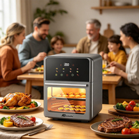 Horno Freidora de Aire Multifunción Anbolife de 8 Litros con Pantalla Táctil, Diseño Compacto Visible, Sin PFAS, Eléctrico, OEM de Fábrica
