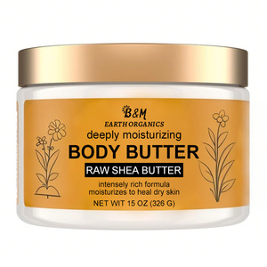 Deeply Moisturizing Body Butter with Raw Shea Butter Argan Oil Rich Hydration & Healing of Dry Skin - Product Image 1