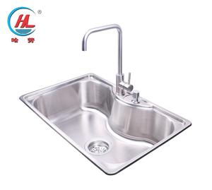 Encimera sobre encimera Nueva cocina hecha a máquina Fregaderos de cocina de un solo tazón Fregadero de cocina de acero inoxidable - Product Image 2