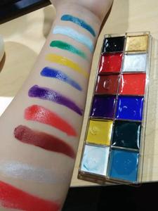 Set di 12 Colori ad Alta Pigmentazione per Trucco Viso e Corpo, Impermeabile, Cosmetici Personalizzati per Feste, Pittura Corporea Sicura - Product Image 5