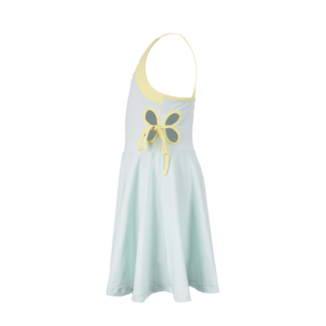 Vestido sin mangas para niñas, color verde menta <span class=keywords><strong>y</strong></span> amarillo pálido, con aberturas laterales, lazo <span class=keywords><strong>y</strong></span> falda acampanada, estilo casual, diario, festivo, lindo <span class=keywords><strong>y</strong></span> elegante. - Product Image 4