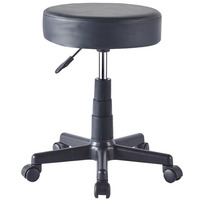 Tabouret chirurgical de bureau pour infirmière avec réglage en hauteur en cuir métallique, chaise d'infirmière mobile avec roulettes pour usage hospitalier