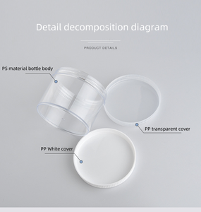 Contenedor de barro de cristal vacío de 120ml y 200Ml al por mayor, tarro de plástico transparente de boca ancha, contenedor de almacenamiento de limo PS con tapa blanca - Product Image 3
