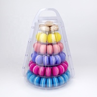 Présentoir rond de macarons 4 6 10 niveaux, tour de présentation avec mallette de transport, pour mariage, fête d'anniversaire
