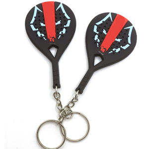 Nuovi Portachiavi Souvenir a Forma di <span class=keywords><strong>Mini</strong></span> Palline, Portachiavi Personalizzati a Forma di Racchetta da <span class=keywords><strong>Tennis</strong></span> in Gomma PVC, Portachiavi con Logo 2D 3D su Entrambi i Lati - Product Image 3