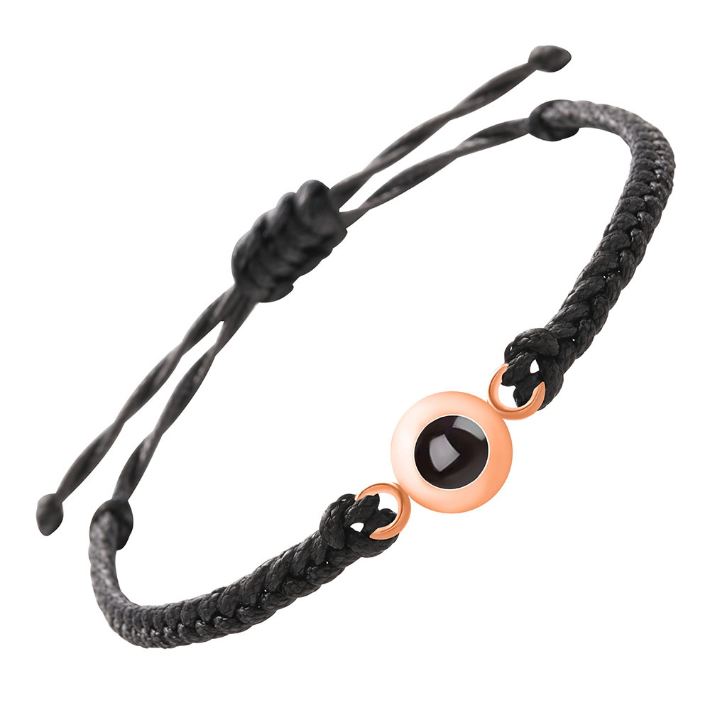 Black rope + rose gold