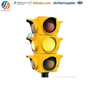 Feu de signalisation LED industriel jaune 200 mm (8 pouces) avec boîtier, 3 lumières (rouge, jaune, vert), étanche IP65 - Product Image 2