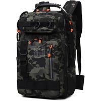 Bolsa de Pesca, Mochila para Aparejos con Soporte para Cañas, Gran Espacio de Almacenamiento, Ideal para Pesca con Mosca, Viajes al Aire Libre y Camping