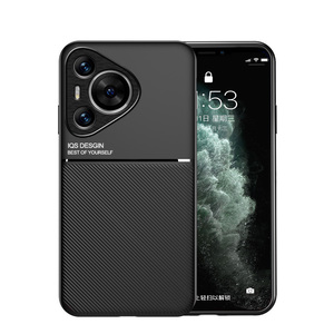 Étui en cuir PU mat magnétique pour <span class=keywords><strong>Huawei</strong></span> Pura 90 Pro Max 80 70 Ultra / 90 80 P60 P50 P40 <span class=keywords><strong>P30</strong></span> P20 Pro Art avec plaque métallique - Product Image 6