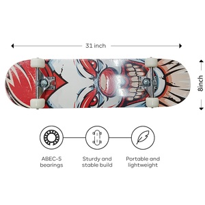 <span class=keywords><strong>Skateboard</strong></span> in Legno d'Acero Premium da 31 Pollici con Logo Personalizzato in Alluminio, Stile Retrò, per Adulti e Adolescenti - Product Image 4