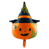 Grands ballons transfrontaliers en aluminium fantôme citrouille pour décorations de fête d'halloween en gros disponibles