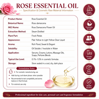 Huile Essentielle de Rose 100% Pure et Naturelle, Distillée à la Vapeur, Rosa Damascena, Approvisionnement en Gros, OEM ODM, Marque Privée, Qualité Cosmétique, Fournisseur