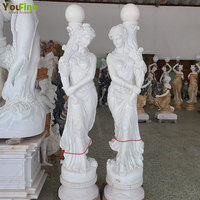 Fabriqué En Marbre Décoratif Grande Femme Statues De Jardin