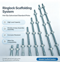 Échafaudage Ringlock de Construction Premium, Standard Vertical avec Manchon Interne, Joints Rosette Soudés, Raccord en Acier Q235