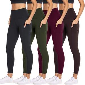 Leggings Deportivos de Cintura Alta Personalizados al por Mayor para Mujer, Leggings de Yoga de Poliéster Suave para Gimnasio y Fitness con Bolsillo - Product Image 5