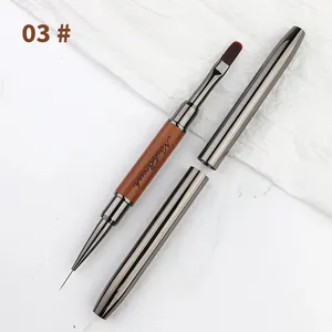 Pincel de Doble Punta para Uñas, Pincel para Gel UV, Pincel Delineador para Fototerapia, Pincel de Doble Extremo para Arte de Uñas Acrílicas, Herramienta para Manicura - Product Image 3