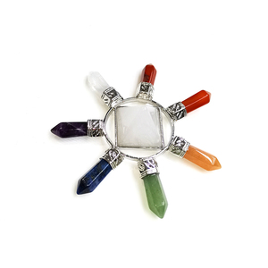 Bacchetta magica al quarzo a grappolo di cristallo minerale a punta di fortuna 7 chakra crystal tower per Fengshui - Product Image 3