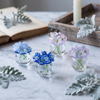 Lot de mini-vases en verre de Murano faits à la main, en cristal, pour décoration de table, vente en gros, fournisseur
