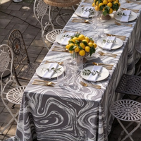 Nappe Jacquard Florale Damassée en Polyester Personnalisable Lavable Moderne Tissée pour Mariage Banquet Hôtel Fête en Plein Air Décoration de Table