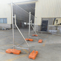 Panneau de clôture temporaire mobile autoportant d'occasion pour extérieur, 6 pieds x 10 pieds, pour la construction, en provenance du Canada, à vendre