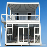 Maison conteneur extensible à 2 étages, maison préfabriquée de luxe de petite taille pour hôtel ou bureau