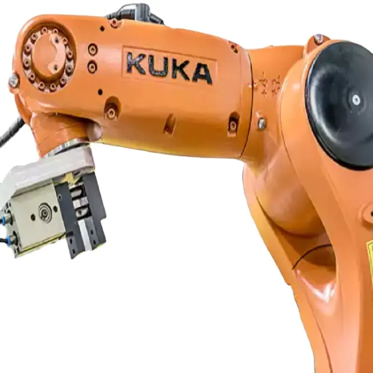 Kuka KR20 R1810แขนหุ่นยนต์อุตสาหกรรม6แกนน้ำหนักบรรทุก8กก. พร้อมกริปเปอร์หุ่นยนต์ขนถ่ายสำหรับการจัดการพาเลท