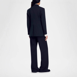 2025 primavera autunno nuovo stile giacca da <span class=keywords><strong>donna</strong></span> <span class=keywords><strong>a</strong></span> doppio petto <span class=keywords><strong>a</strong></span> <span class=keywords><strong>righe</strong></span> <span class=keywords><strong>a</strong></span> doppio petto alla moda giacca normale per il pendolarismo in ufficio - Product Image 2