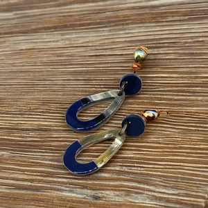 Pendientes Ovalados de Cuerno de Búfalo Naturales Hechos a Mano, Diseño Clásico y Elegante, Pulidos, Accesorios de Moda al por Mayor - Product Image 1