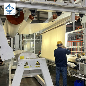 Bâche en toile robuste personnalisée, imperméable, enduite de PVC, tissu polyester 1100 Dtex, rouleau de bâche pour couverture de <span class=keywords><strong>machine</strong></span>/palette/équipement - Product Image 3