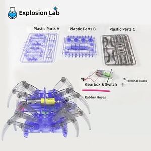 أدوات ميكانيكية يدوية الصنع، مجموعات تجارب علمية STEM، مشاريع تكنولوجية تعليمية، اختراعات، <span class=keywords><strong>روبوت</strong></span> على شكل عنكبوت - Product Image 6