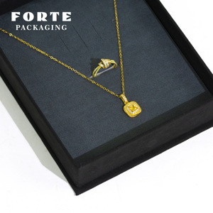 FORTE Satin - Juego de Cajas de Regalo para Pendientes con Logotipo Personalizado, Caja de Embalaje de Joyería de Papel Artesanal - Product Image 4