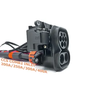 200A/250A/300A/400A xe điện sạc nhanh DC EV sạc Ổ cắm CCS Combo 2 đầu vào EV ổ cắm