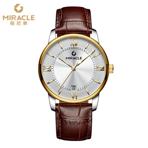 Miracle Luxury Classic Business Auto Date <strong>Watch</strong> Stainless Steel Bracelet Leather Rubber Options Mechanical <strong>Automatic</strong> <strong>Watch</strong> for - Product Image 6