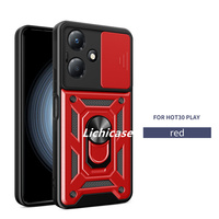 Coque arrière magnétique antichoc Lichicase pour Infinix Zero 30 Hot 30 Play Hot 30i 40i, étui blindé avec support anneau