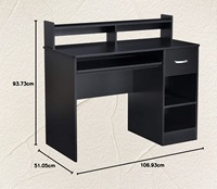 Ordinateur de bureau portable avec tiroirs monté laboratoire pour deux personnes pc de jeu créatif maison petit mobile