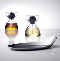 2021 Distributeur d'huile Et de Vinaigre Menu Pipette En Verre avec Plateau